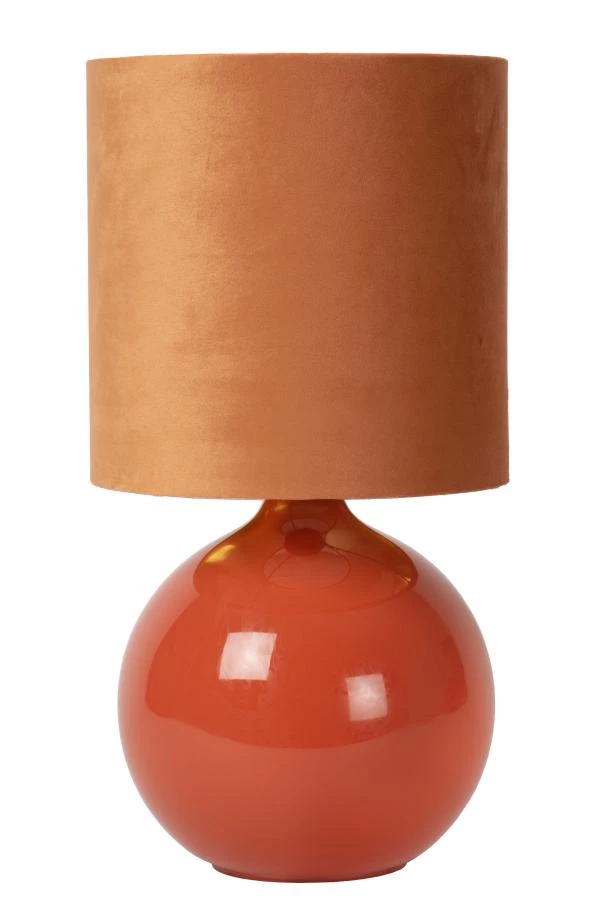 Lucide ESTERAD - Table lamp - Ø 24 cm - 1xE14 - Orange - turned off